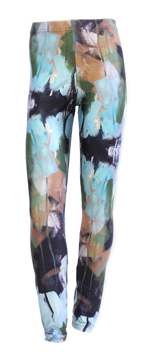 Wellspring Leggings in green and aqua