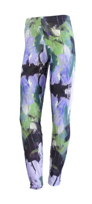 Wellspring Leggings in purple and green