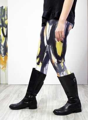 Wings Leggings in yellow